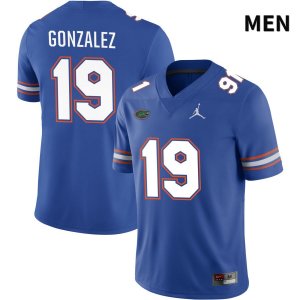 Men's Florida Gators #19 Alex Gonzalez NCAA Jordan Brand Royal NIL 2022 Authentic Stitched College Football Jersey OPF4062MW